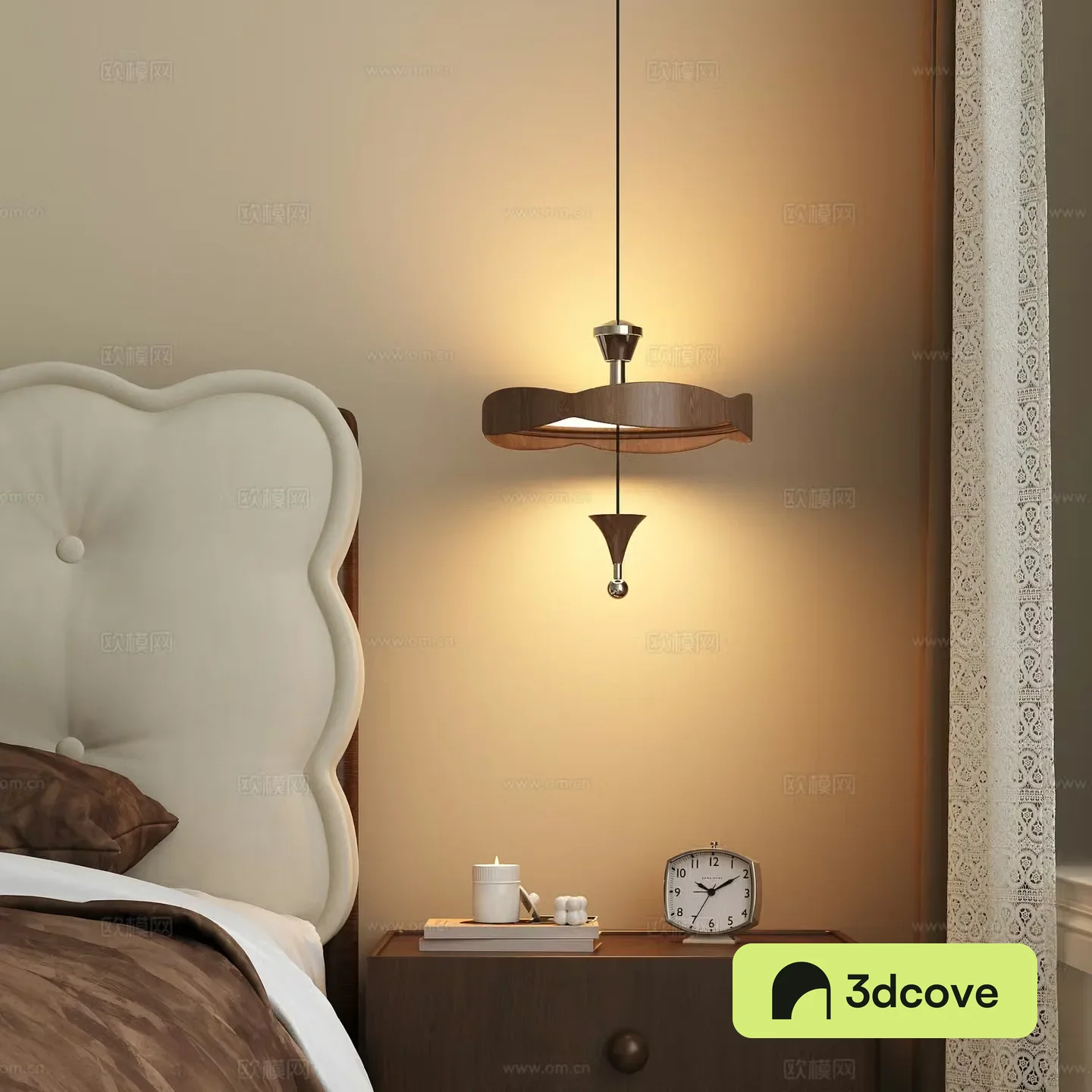 Modern bedside chandelier
