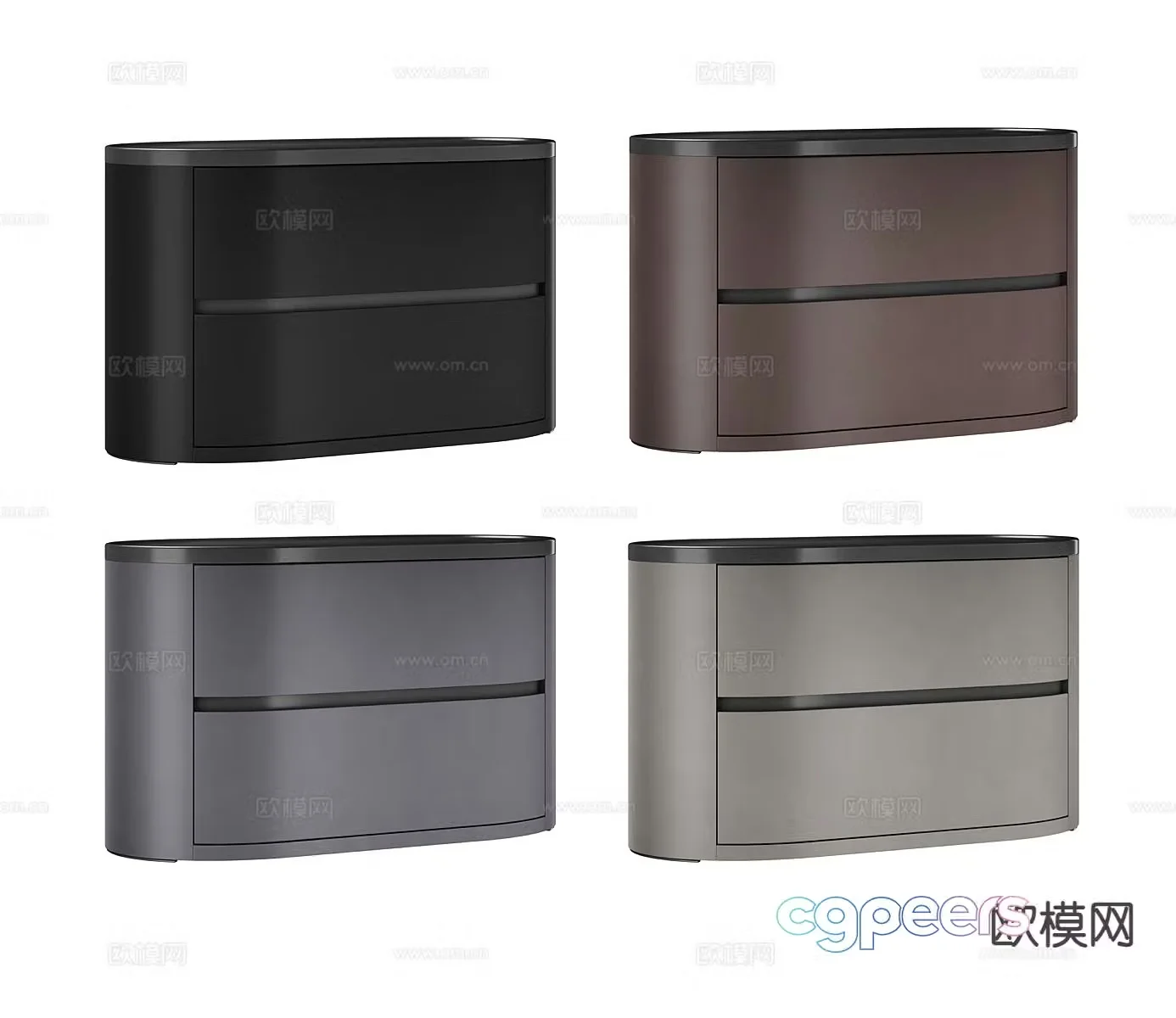 Italian bedside table 3d model