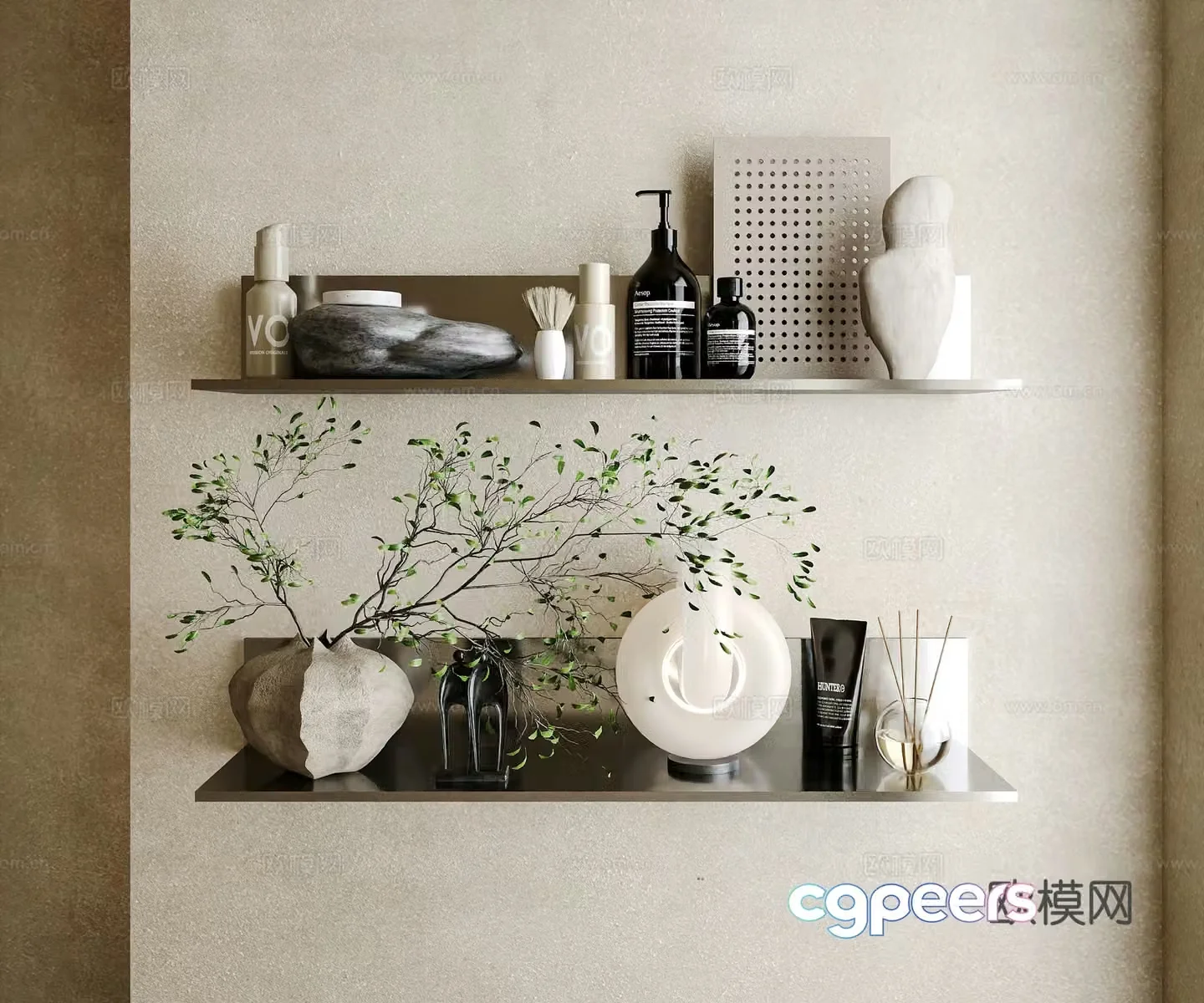 Modern shelf 3D model