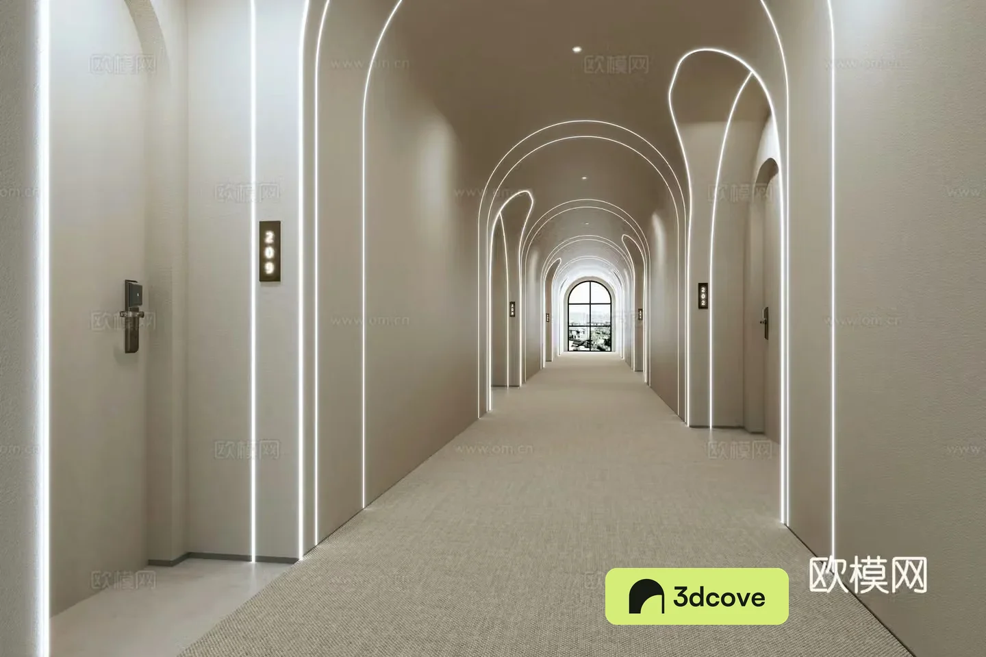 Wabi Sabi Hotel Corridor Aisle