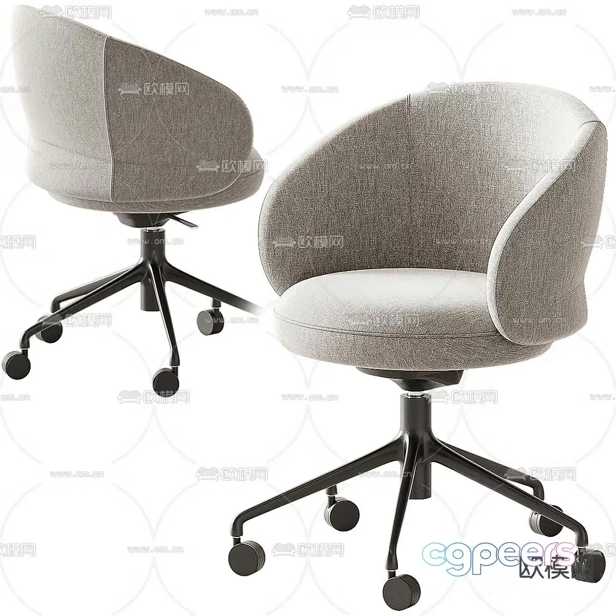 Staff chair office chair conference chair 3d model