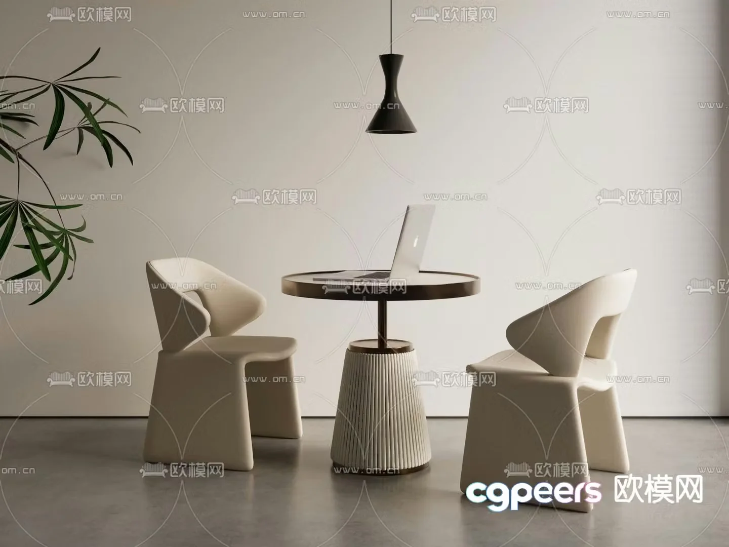 Modern negotiation tables and chairs leisure tables and chairs 3D model