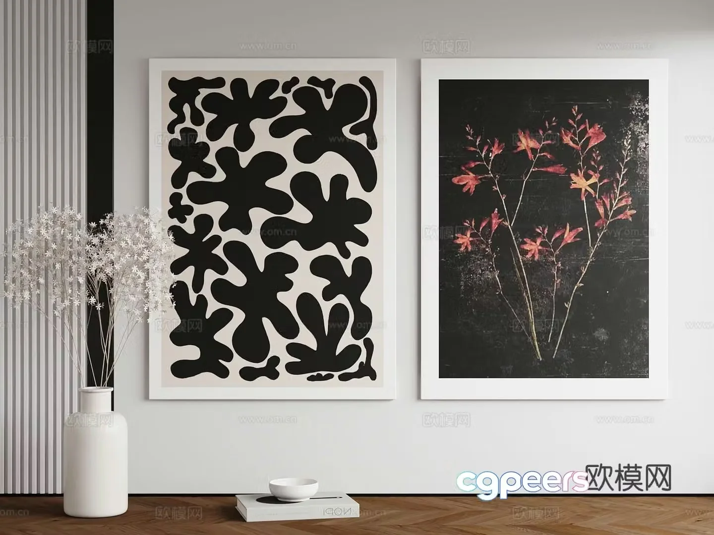 Decorative painting art painting hanging painting 3d model