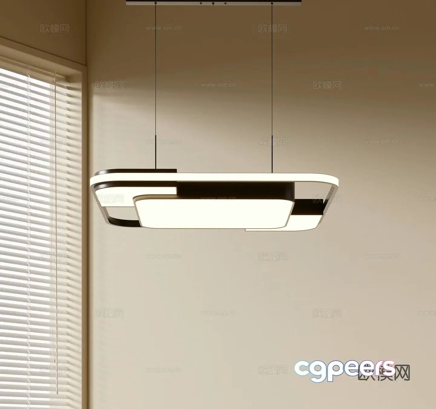 Modern simple chandeliers Nordic style chandeliers Mediterranean style chandeliers Study lamp combination Restaurant lamp 3D model