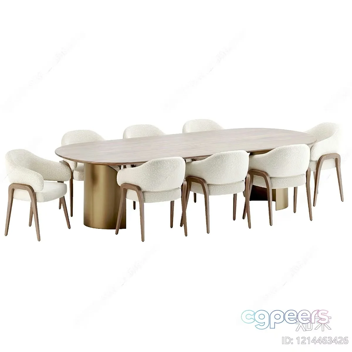 Modern Dining Table 3D Model – 14143 – VRAY Render