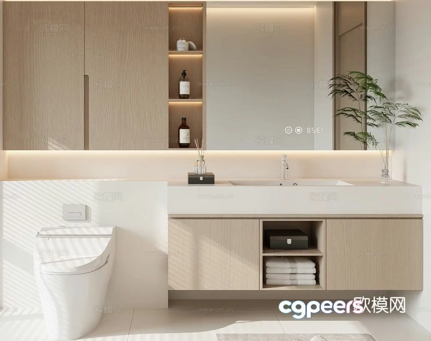 Modern bathroom cabinet bathroom cabinet 3d model