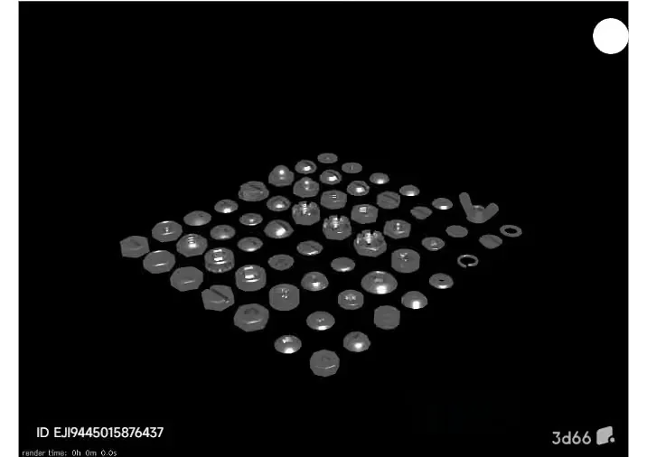 A 3D Rendering Of A Collection Of Small Shiny Objects 3D Model – 11346 – VRAY Render