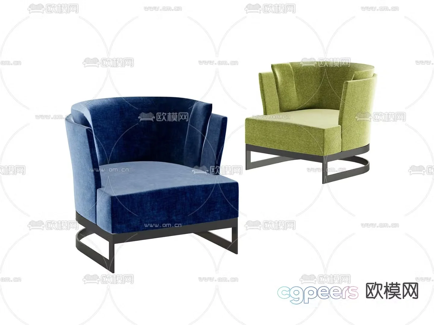 Modern single sofa sofa chair 3d model