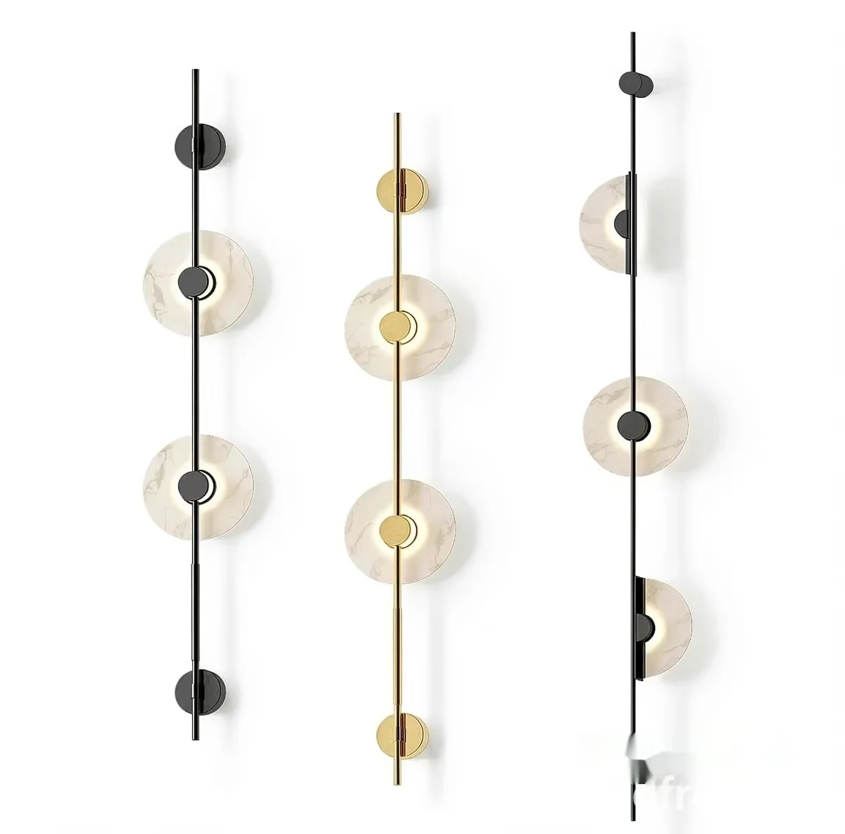 The Main Subject Is A Wall With Modern Light Fixtures 3D Model – 22949 – VRAY Render