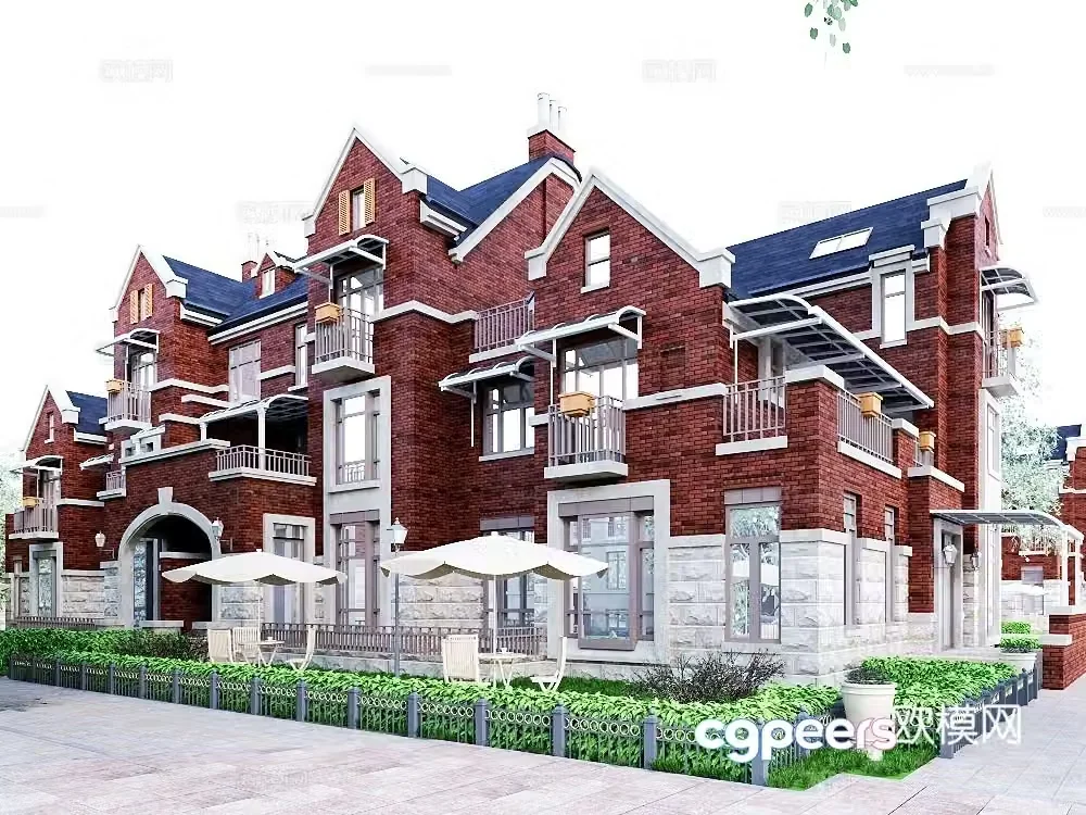 American villa appearance 3D model