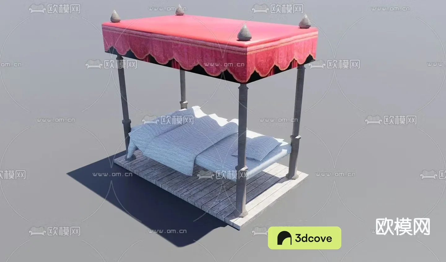 Wood frame bed single bed
