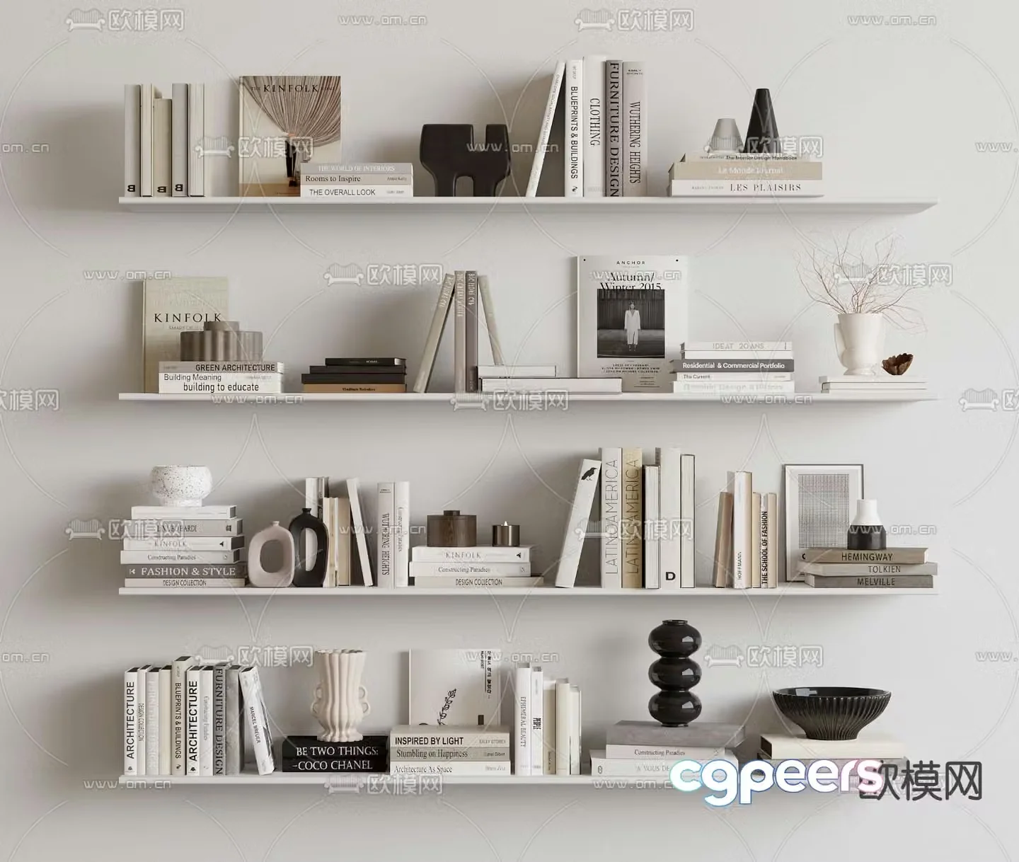 Books Books English Books Decorative Ornaments 3D Model