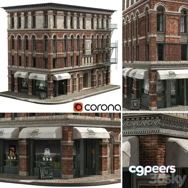 3ds Max Free – Brick building 2