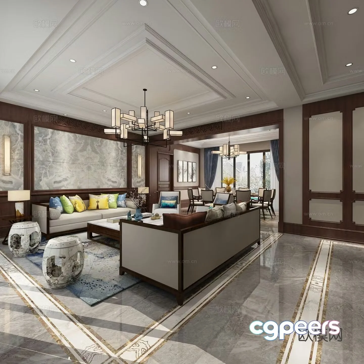 New Chinese restaurant 3D model