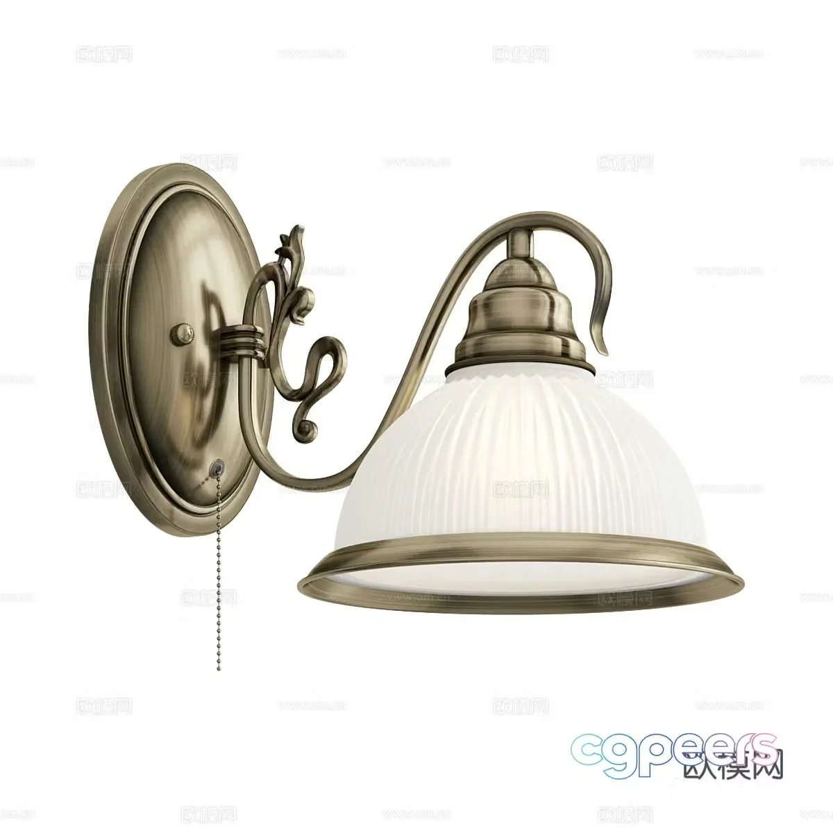 Simple European wall lamp Classical wall lamp Retro wall lamp Metal wall lamp Bedside wall lamp Wrought art wall lamp 3D model