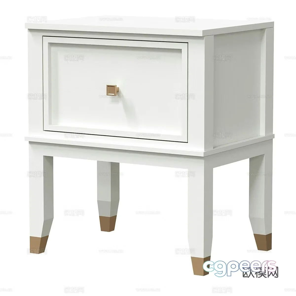 Modern bedside table 3d model