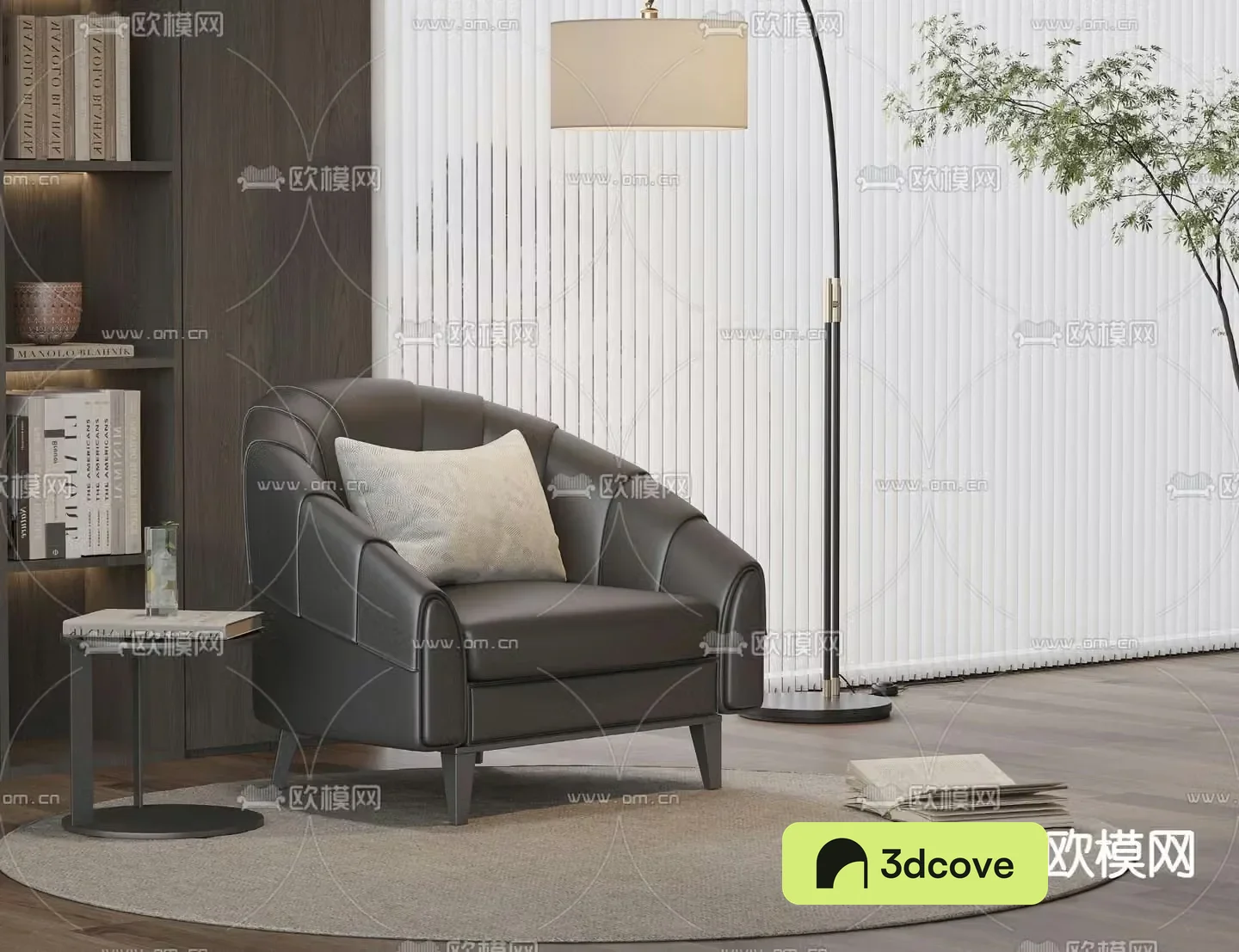 Leather sofa single sofa