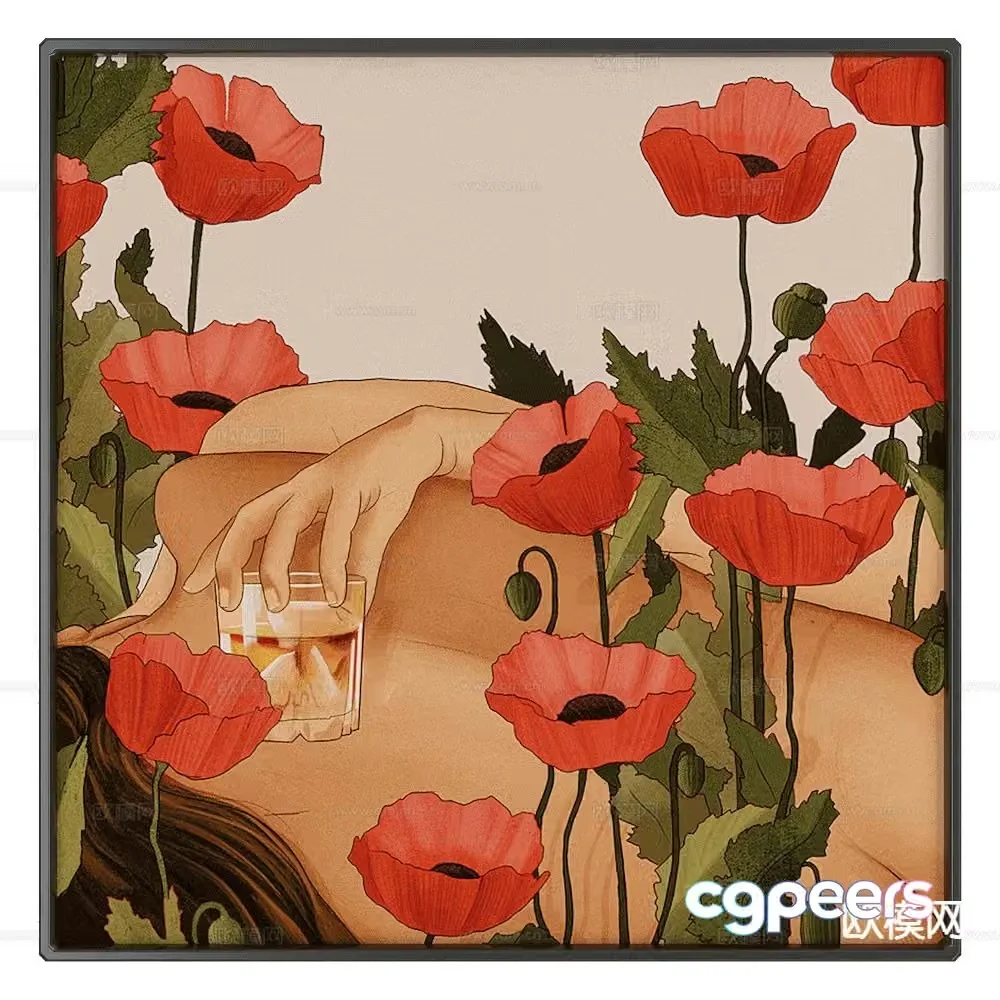 NC Design art hanging painting oil painting decorative painting 3d model