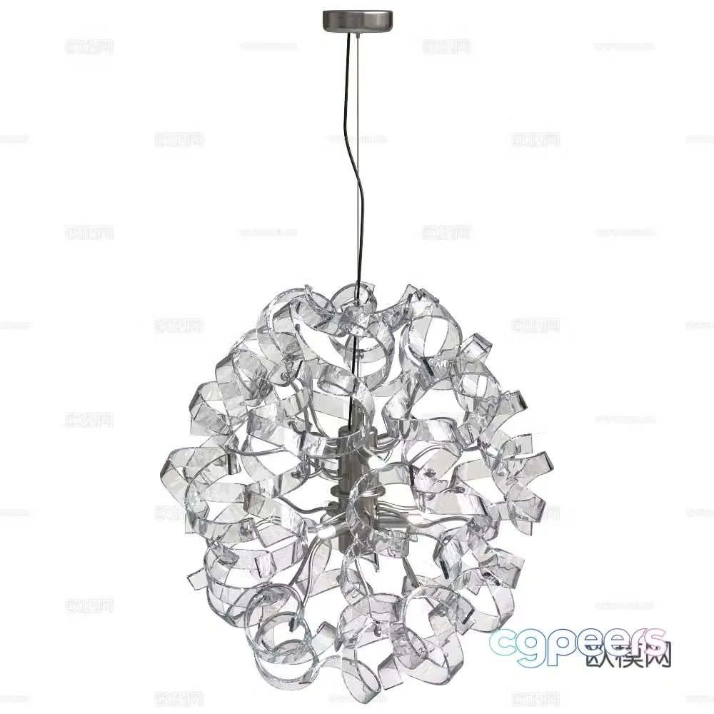 Metal Lux Italian Light Luxury Chandelier Metal Chandelier Glass Chandelier 3D Model