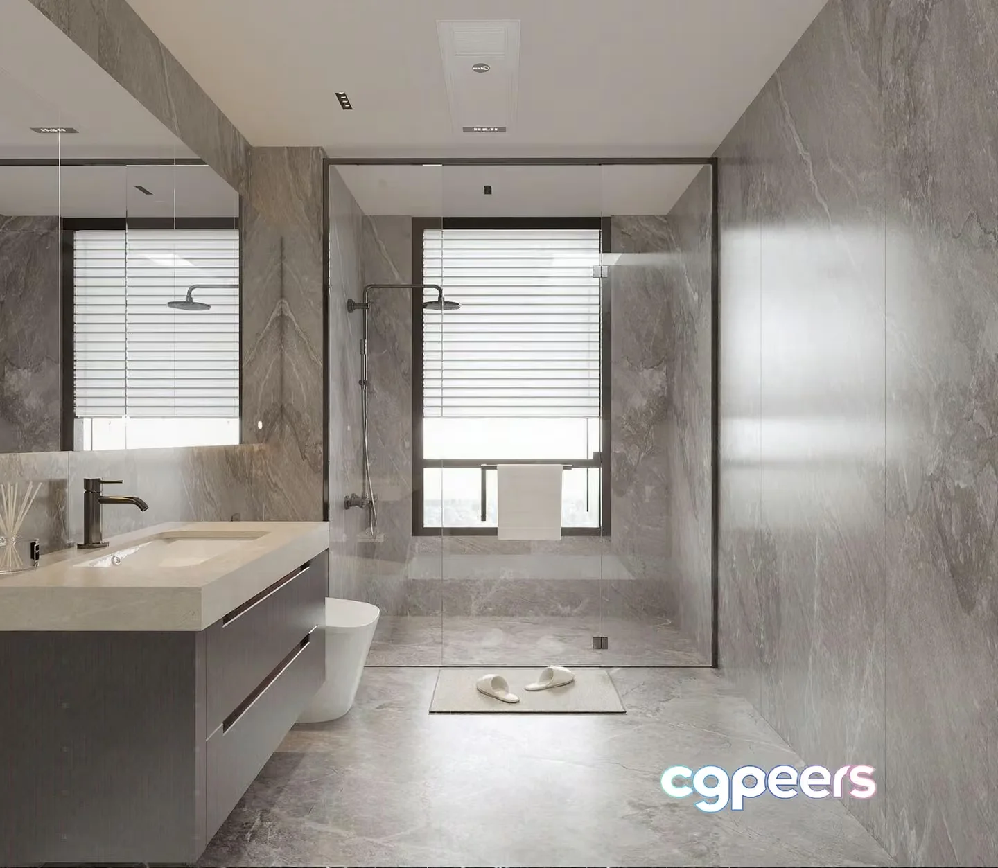 Modern Bathroom Setup 3D Model – 2377 – VRAY Render