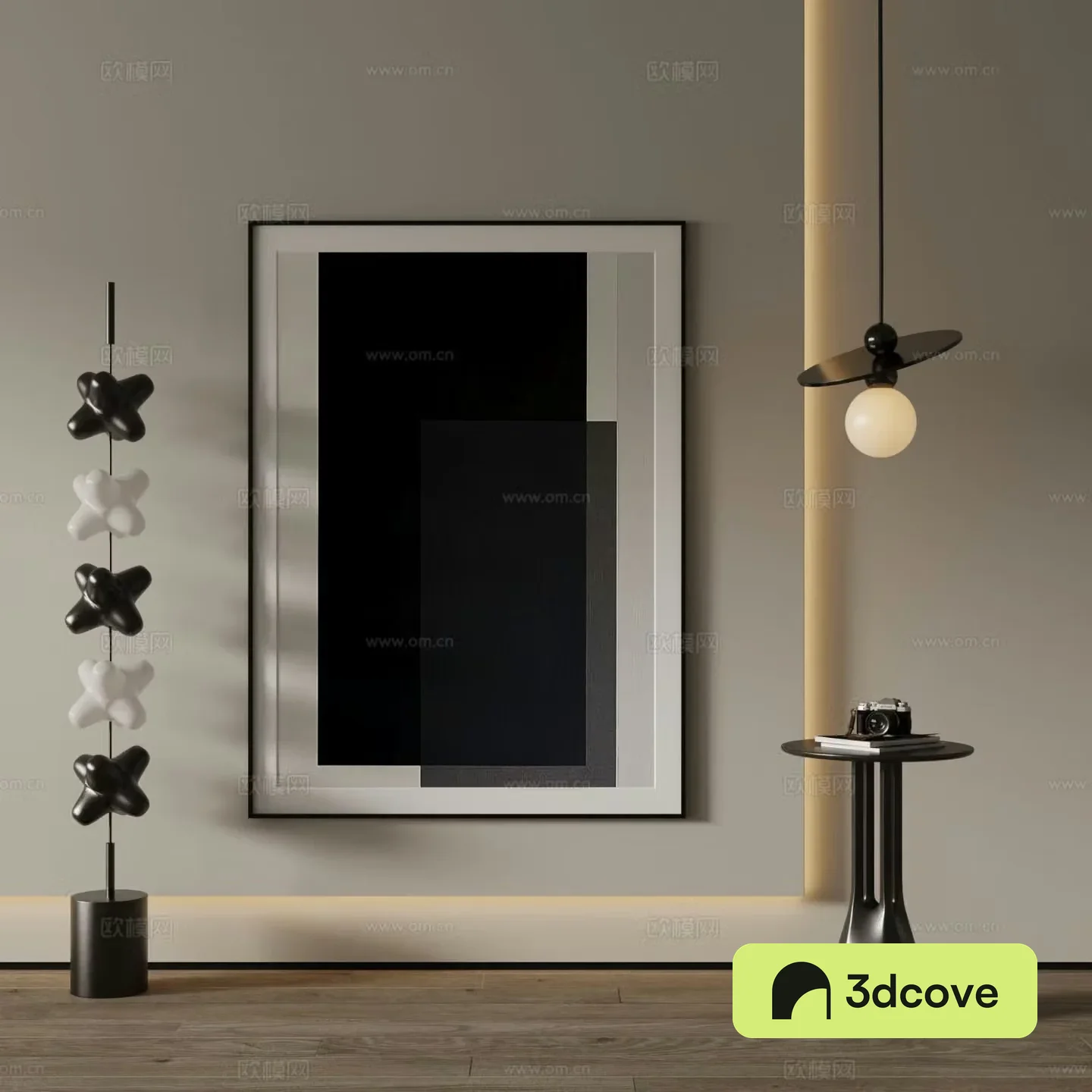Modern decorative painting black and white hanging painting