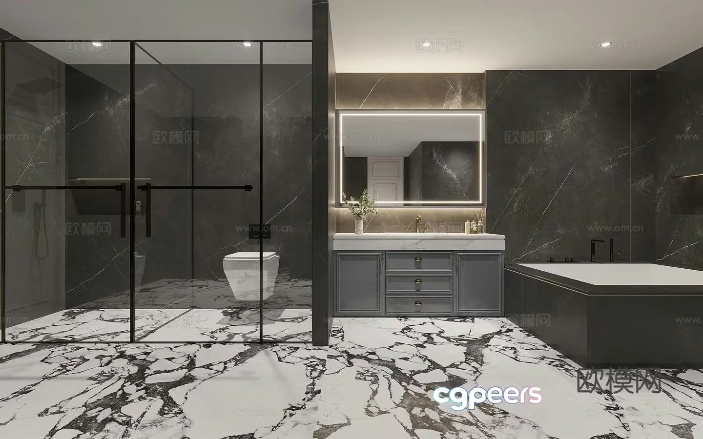 European bathroom 3D model