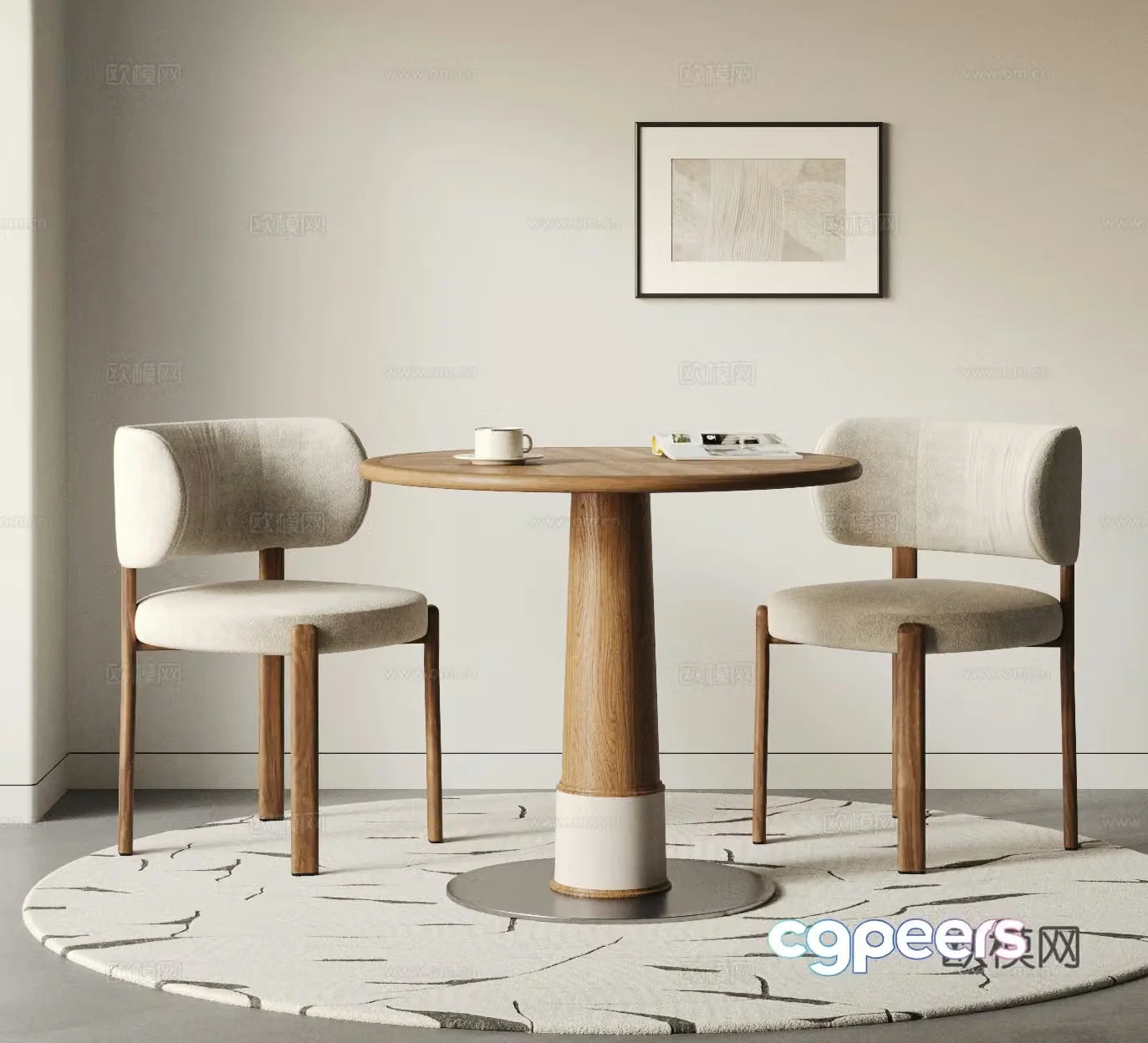 Modern negotiation table and chairs medieval casual table and chairs coffee table and chairs negotiation table and coffee table and 3D model