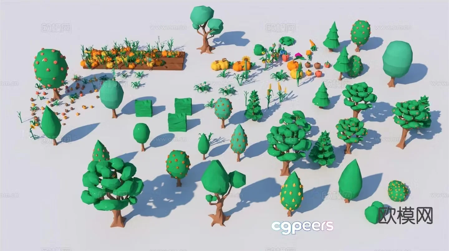 Cartoon plant sketch 3d model
