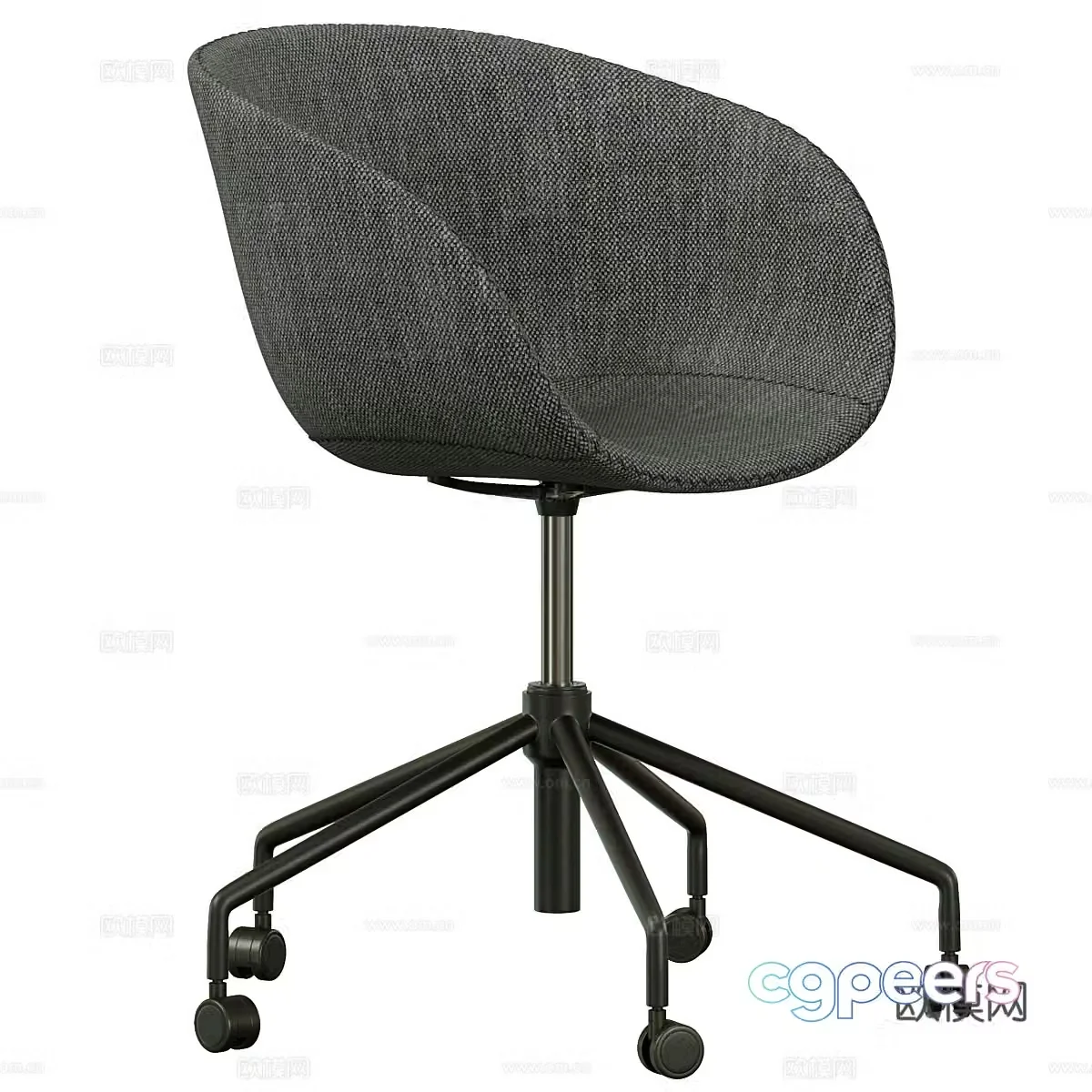 Modern single chair office chair swivel chair 3d model