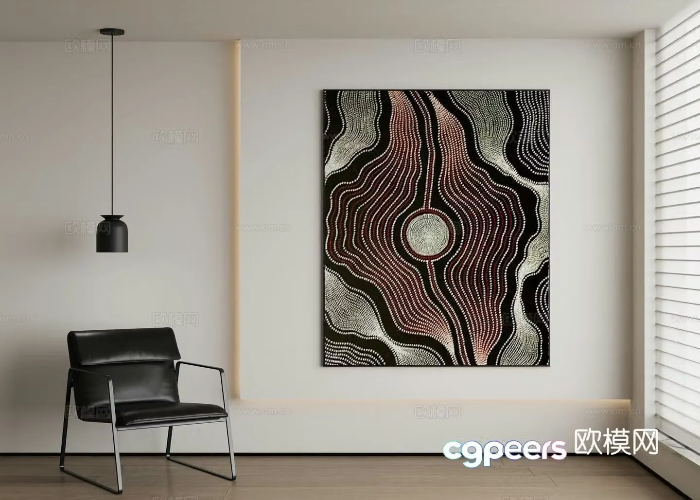 Modern decorative painting 3d model