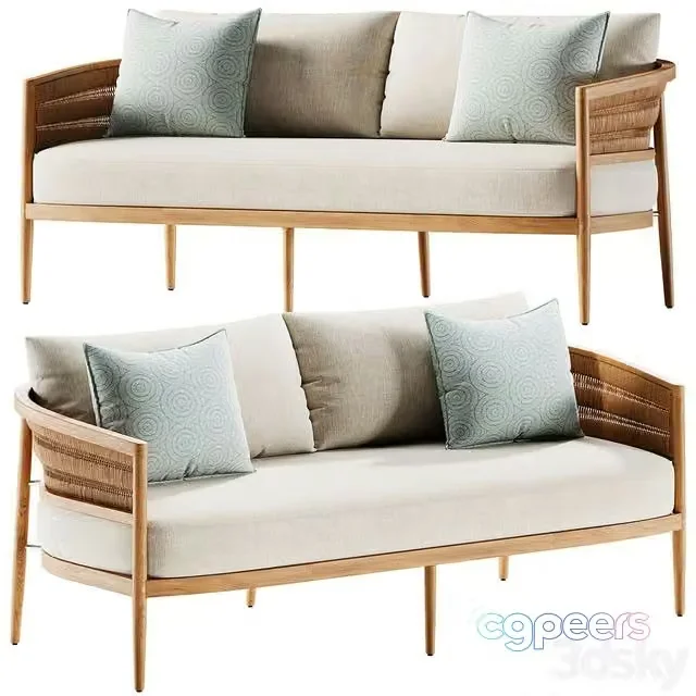 3ds Max Free – Nusa Teak Sofa