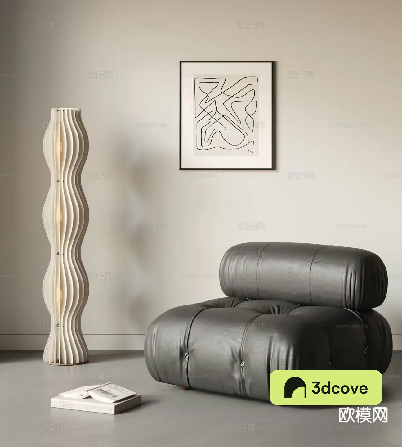 Italian sofa single sofa