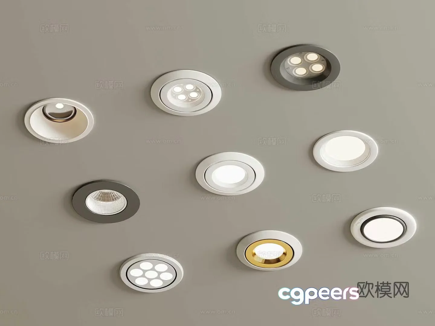 Modern downlight spotlight 3d model