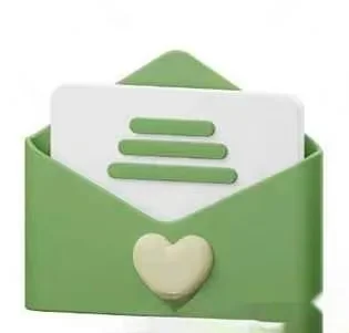 Green Envelope With Heart 3D Model – 16224 – VRAY Render