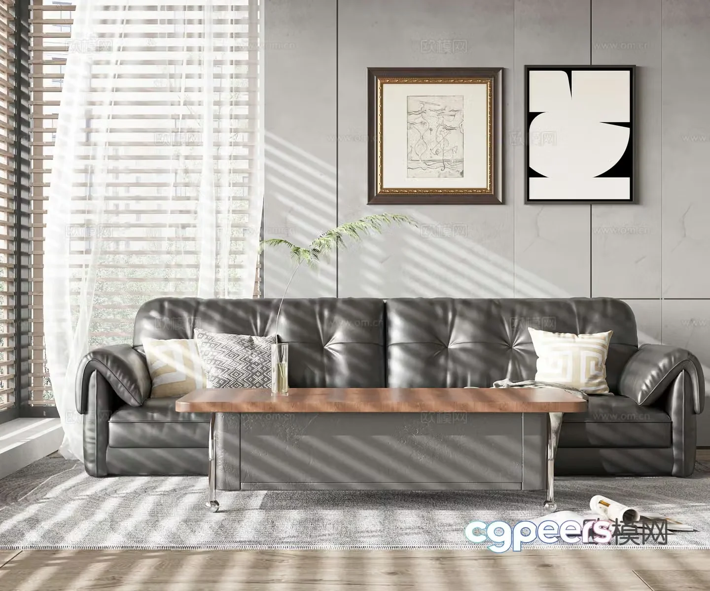 Modern casual sofa 3d model