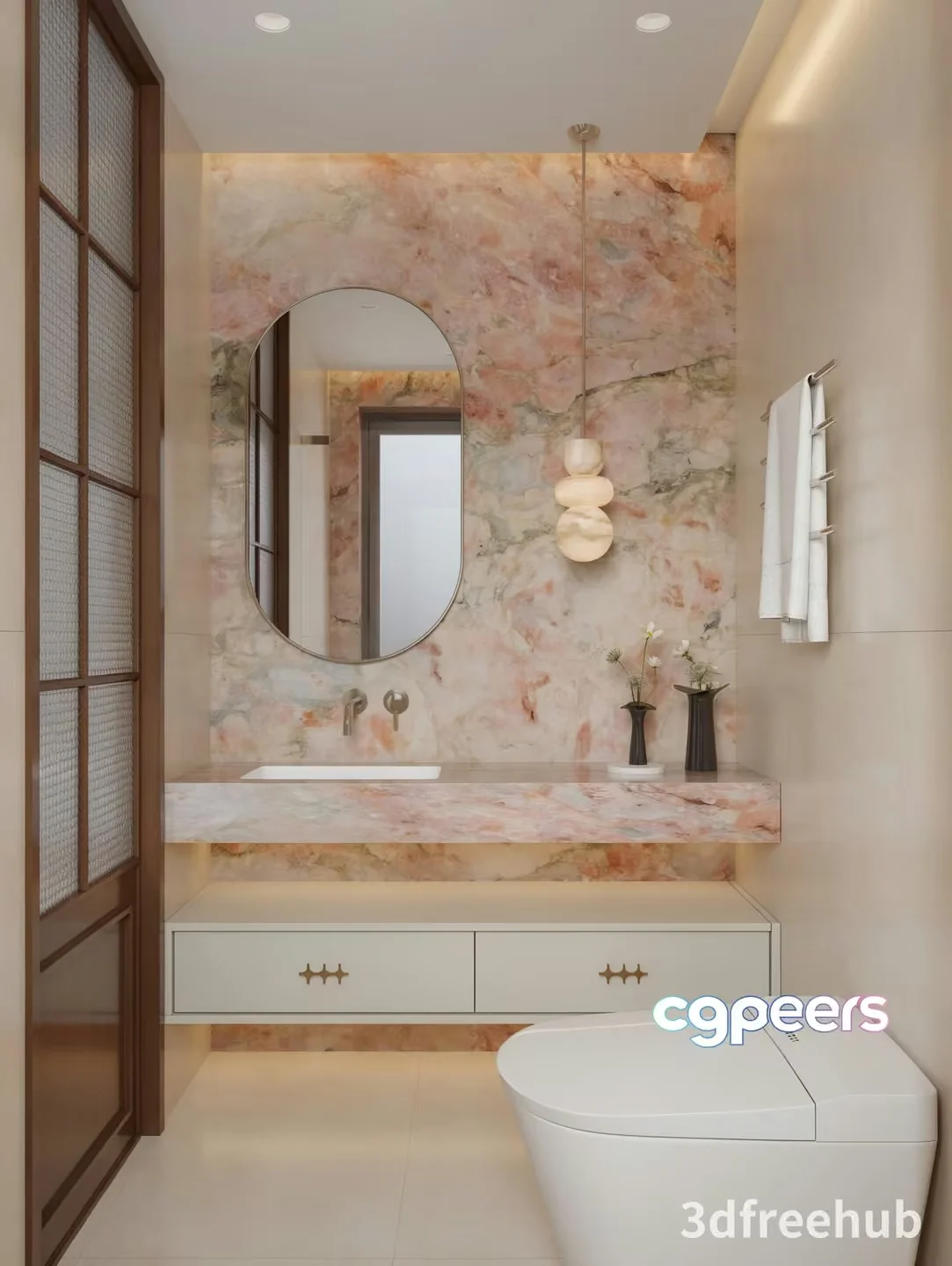Modern Bathroom 3D Model – 21205 – VRAY Render