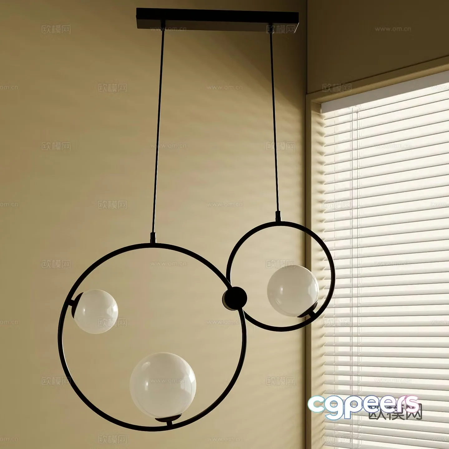 Modern chandelier 3d model
