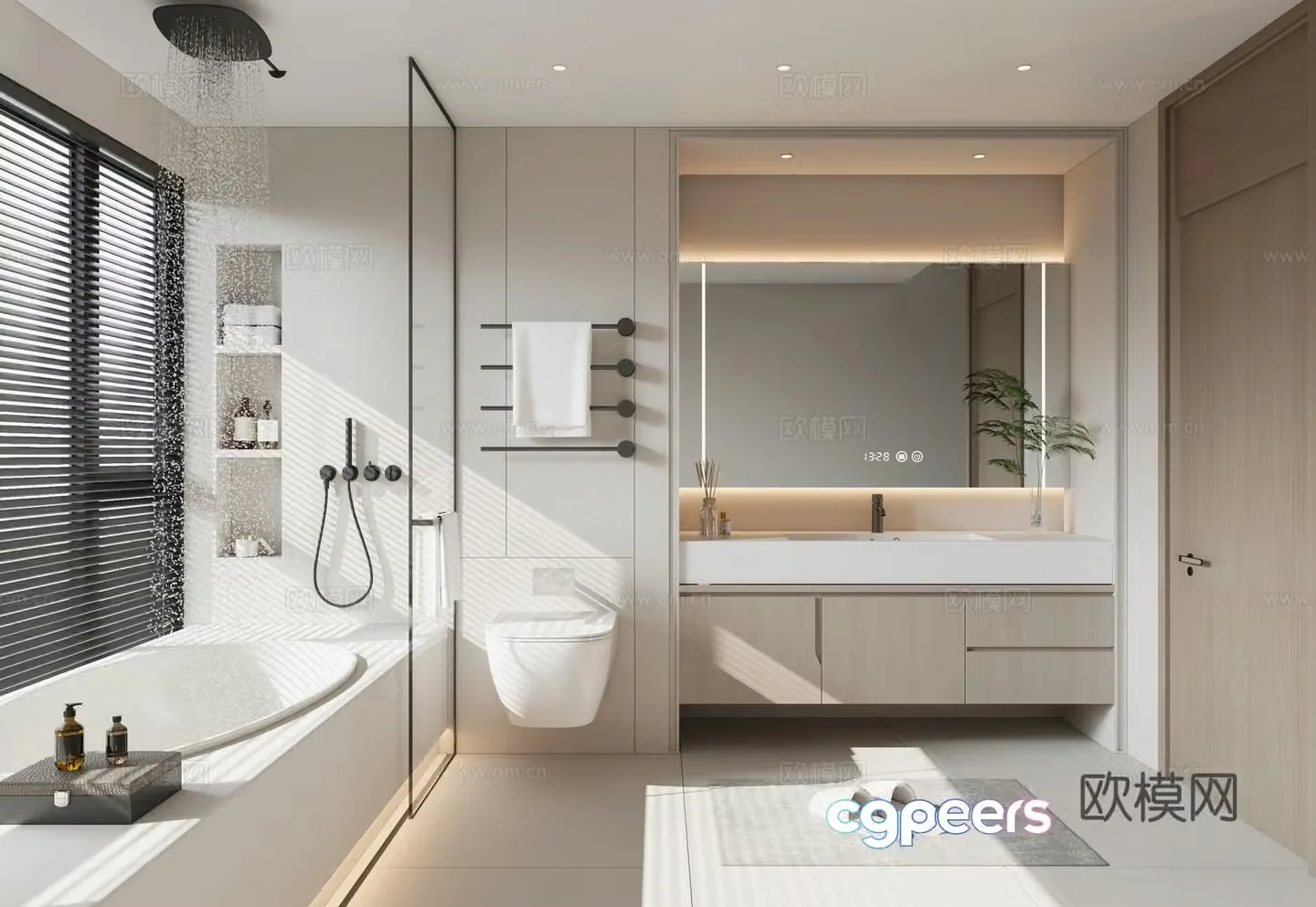 Modern bathroom bathroom 3d model