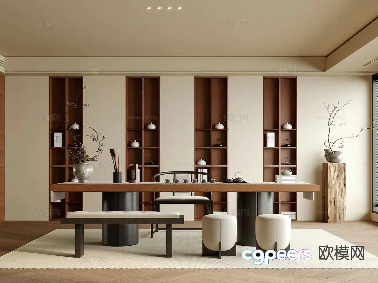 New Chinese tea room 3d model