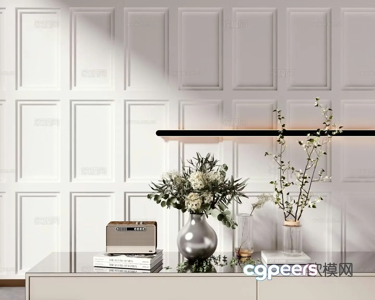 Modern decorative ornaments vase 3d model