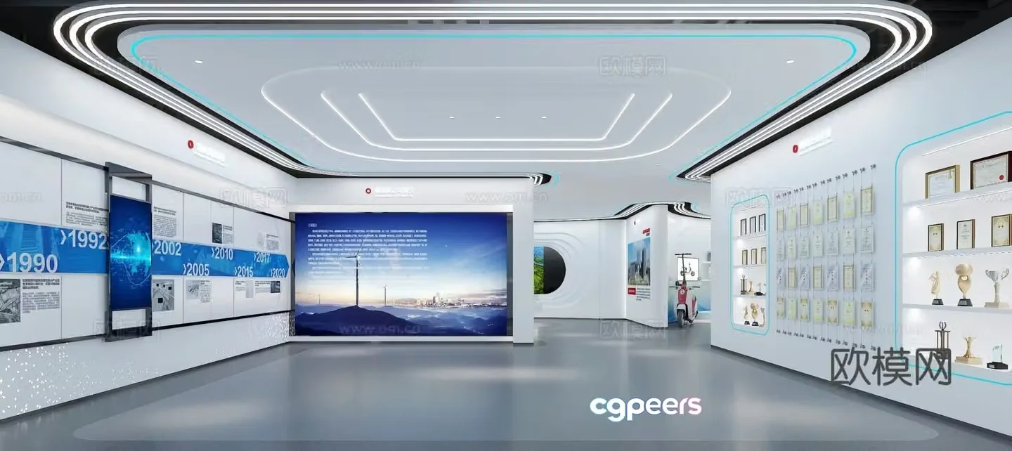 New energy exhibition hall technology exhibition hall 3D model