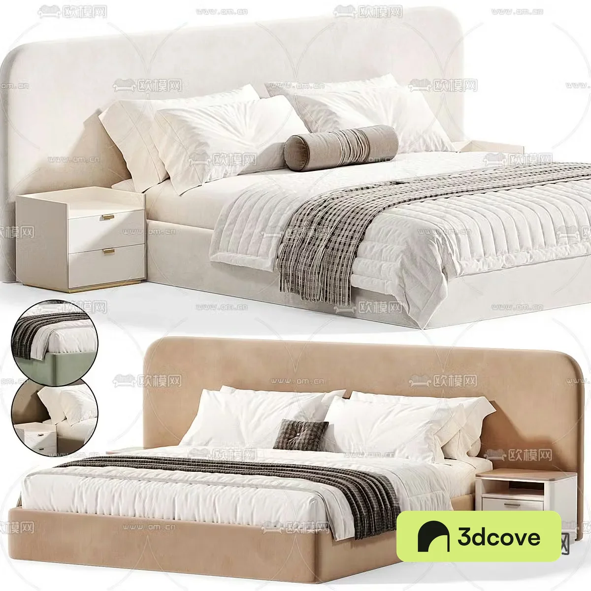 Modern double bed