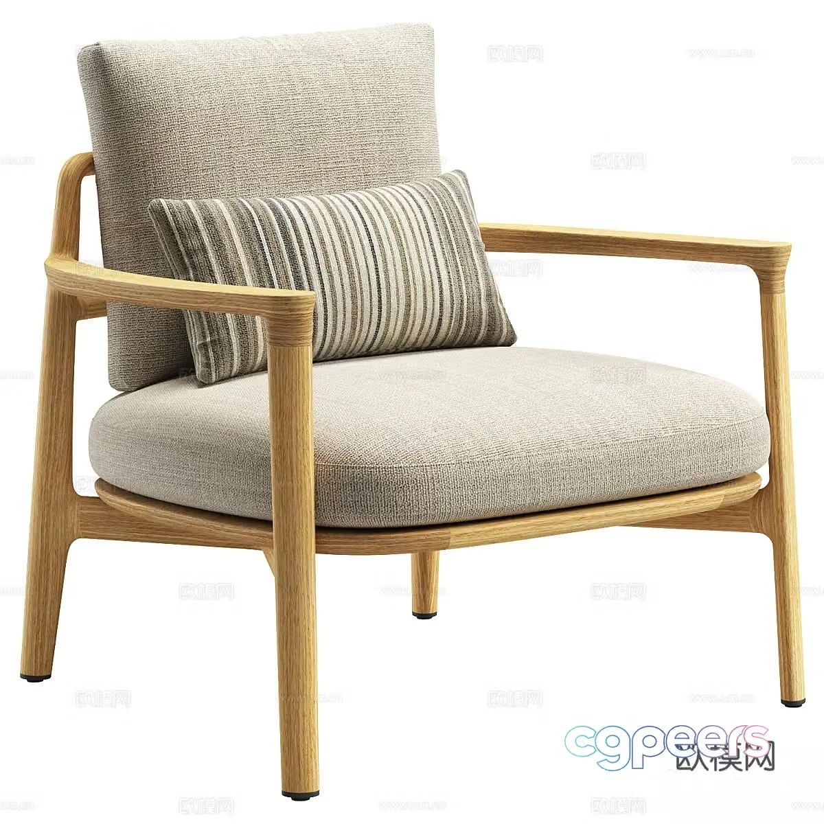 New Chinese casual chair 3D model