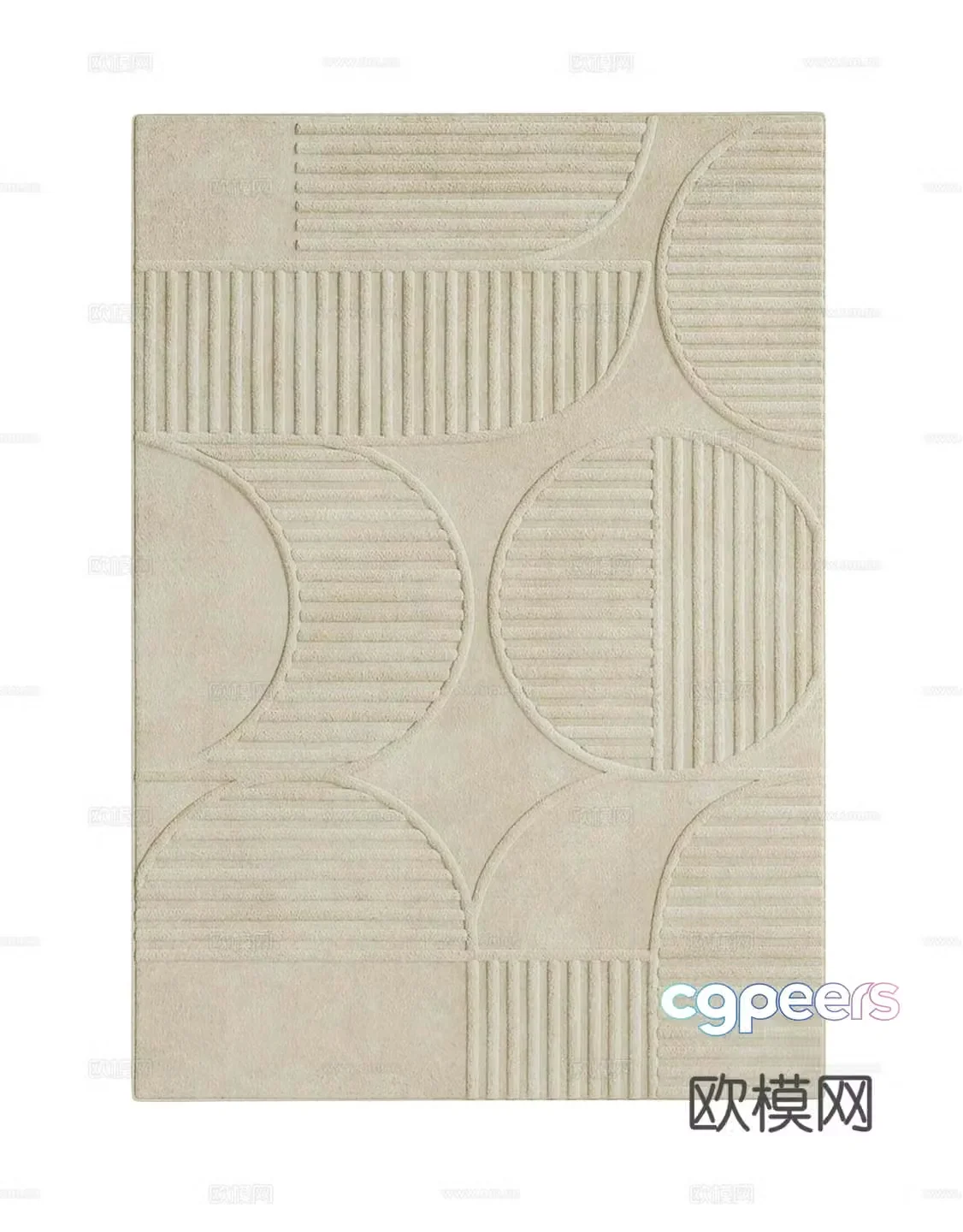 Modern texture carpet New Chinese style carpet Mika carpet Wasabi retro carpet Simple European carpet 3D model