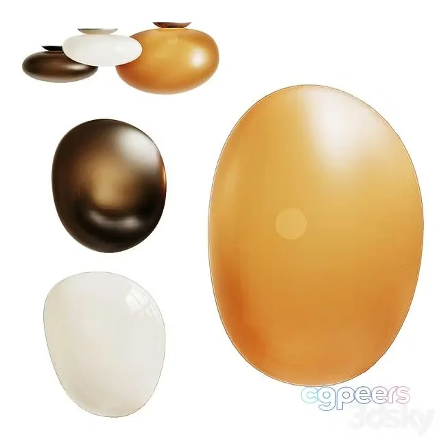 3ds Max Free – Pebble ceiling and wall lamp