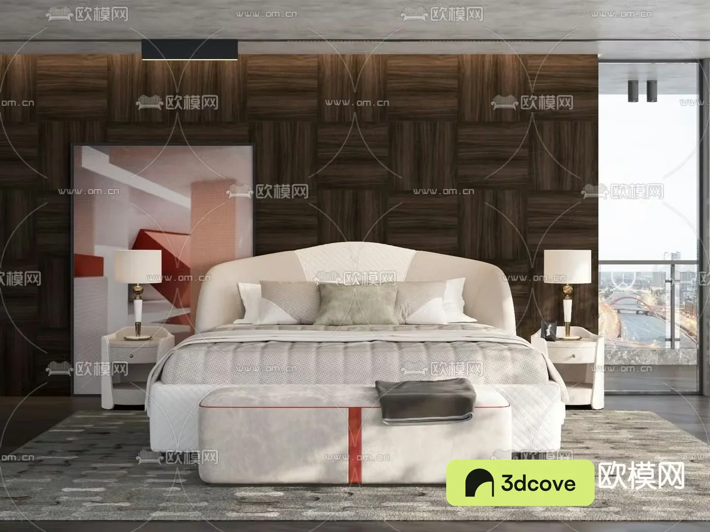 Modern double bed