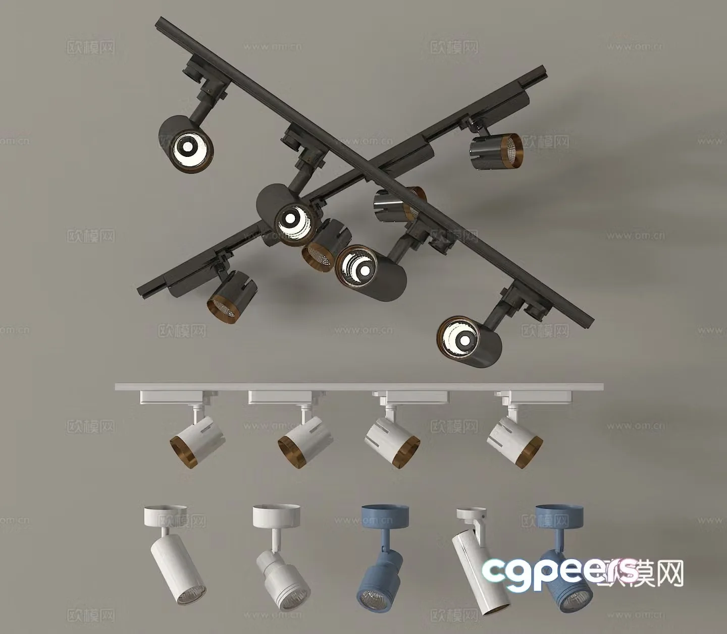 Spotlight Downlight Tracklight 3D Model
