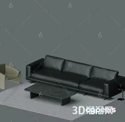 Modern Living Room 3D Model – 2506 – VRAY Render