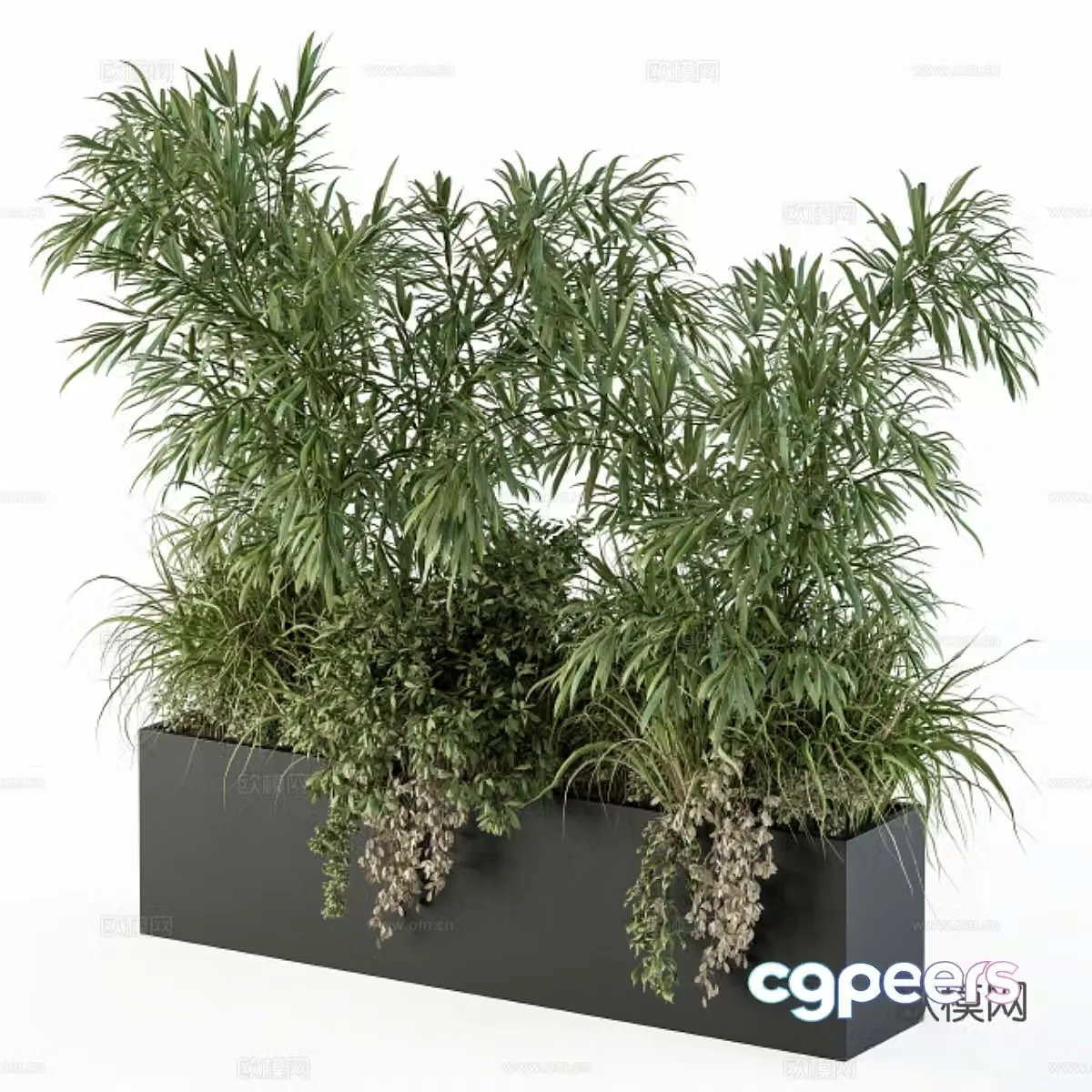 New Chinese style bamboo plant box 3D model