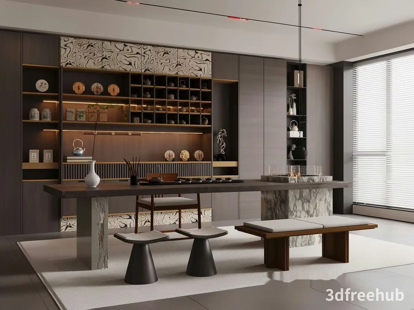 Modern Dining Room 3D Model – 21926 – VRAY Render